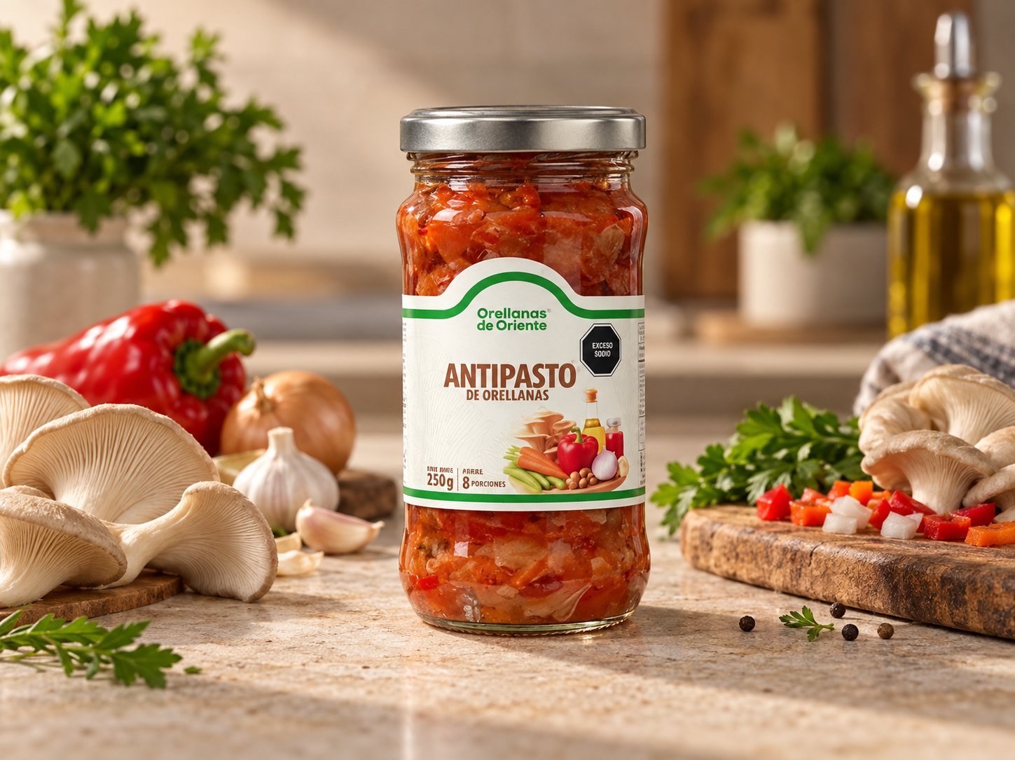 Orellanas en antipasto
